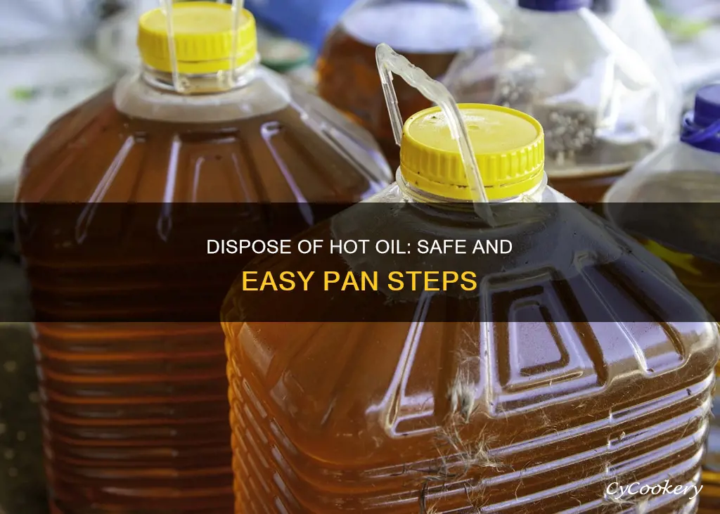 how to dispose of hot oil in pan