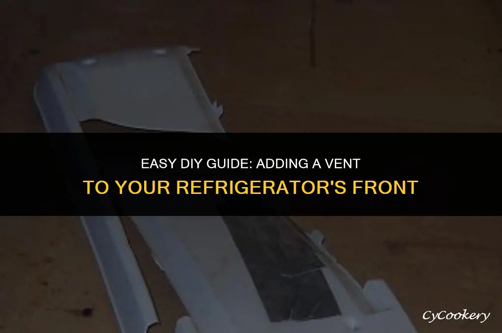 how to diy vent on front of refrigerator