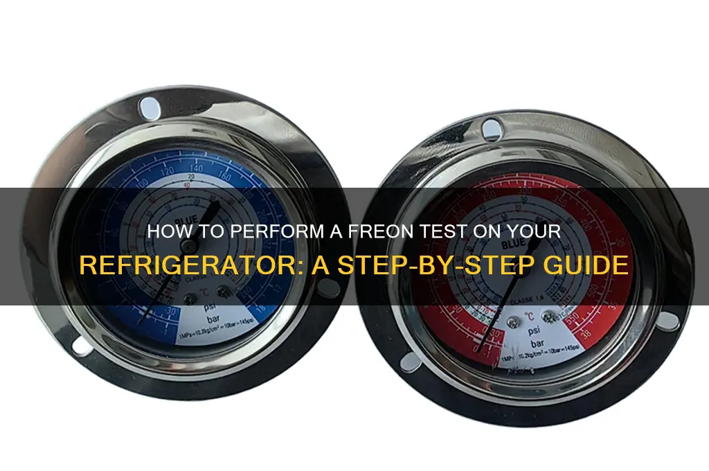 how to do a freon test refrigerator