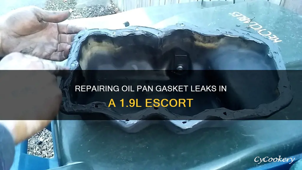 how to do oil pan gasket 1.9 litre escort