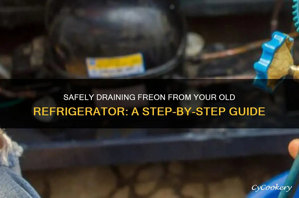 how to drain freon from old refrigerator