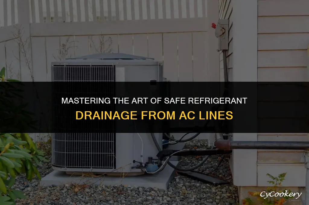 how to drain refrigerant properly from ac lines