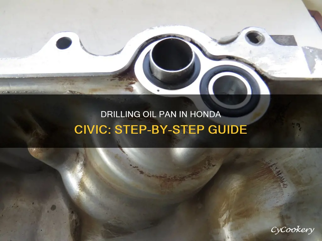 how to drill oil pan honda civic