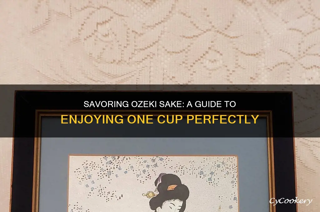 how to drink one cup ozeki sake