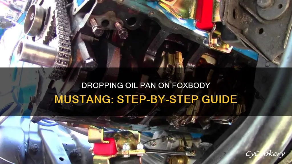 how to drop the oil pan on a foxbody mustang