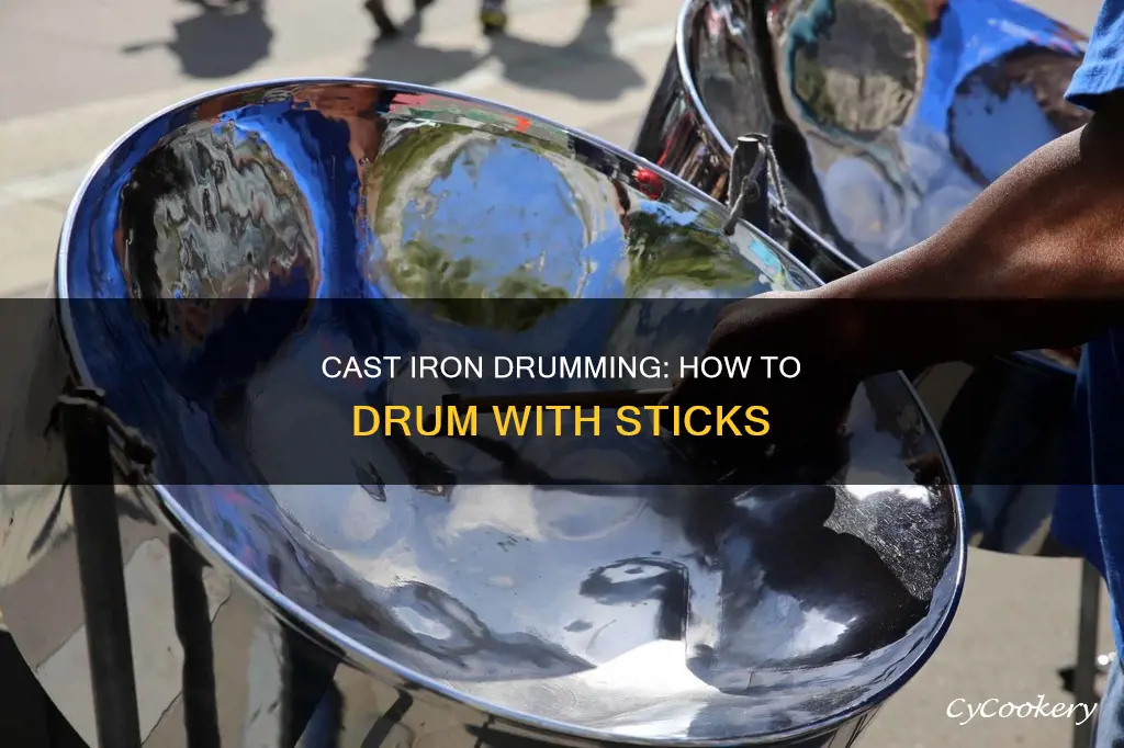 how to drum sticks in a cast iron pan