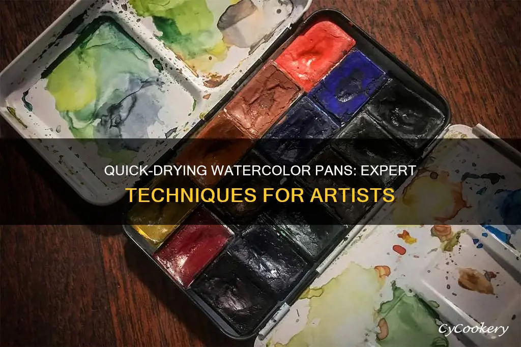 how to dry watercolor pans faster
