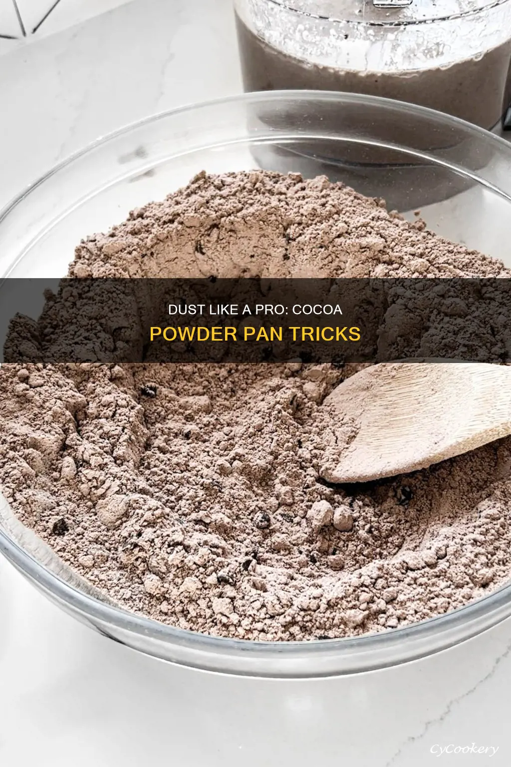 how to dust a pan with cocoa powder