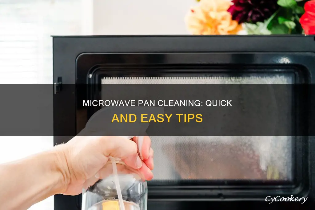 how to easily clean a microwave pan