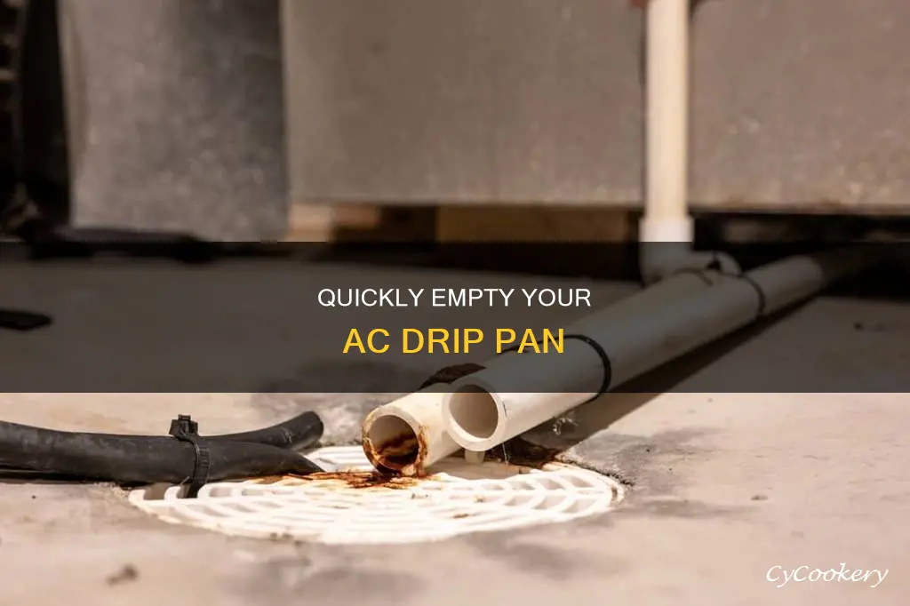 how to empty an ac drip pan