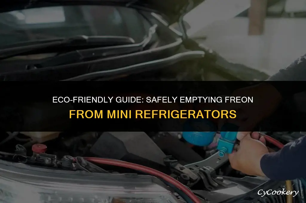 how to empty freon from a mini refrigerator
