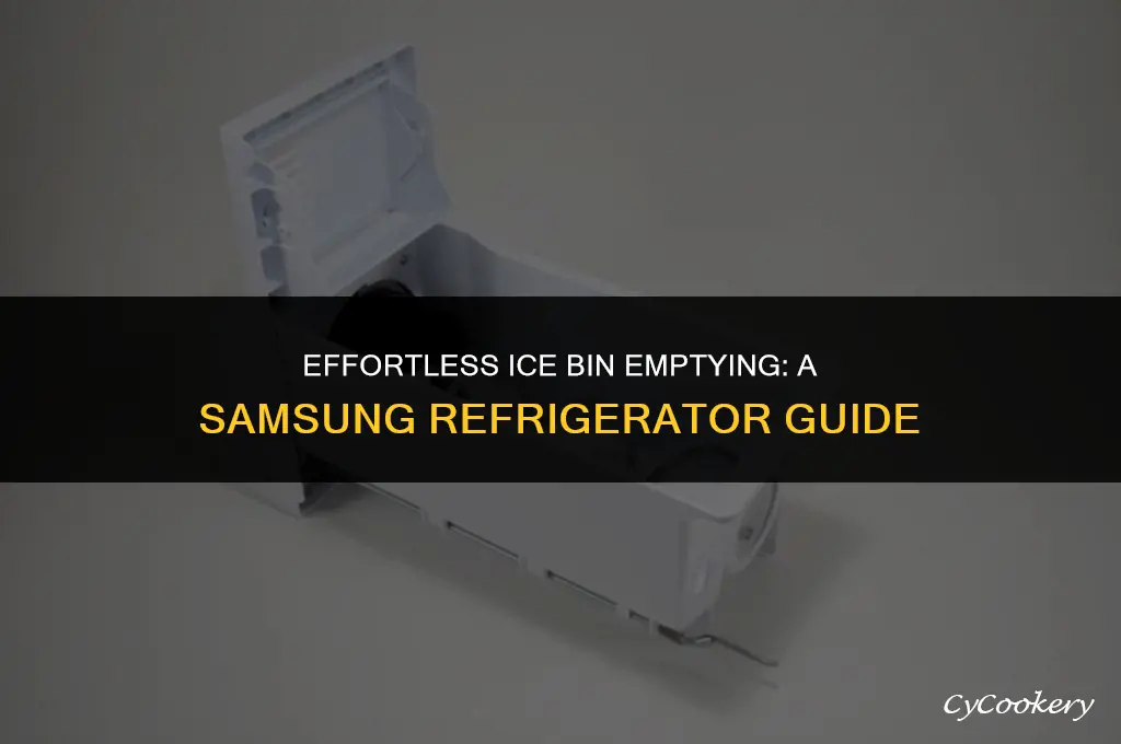how to empty ice bin on damsung refrigerator