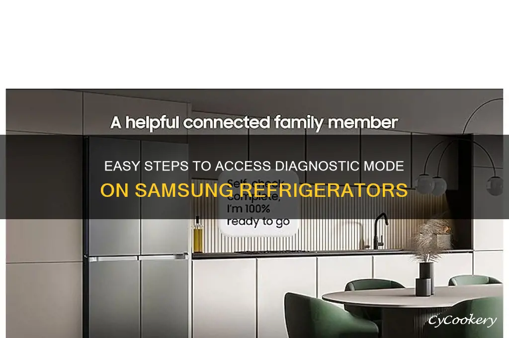 how to enter diagnost mode forsamsung refrigerator