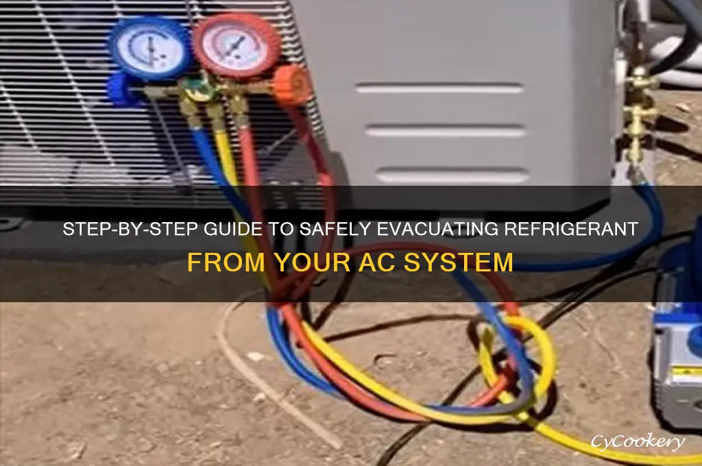 how to evacuate refrigerant from ac system