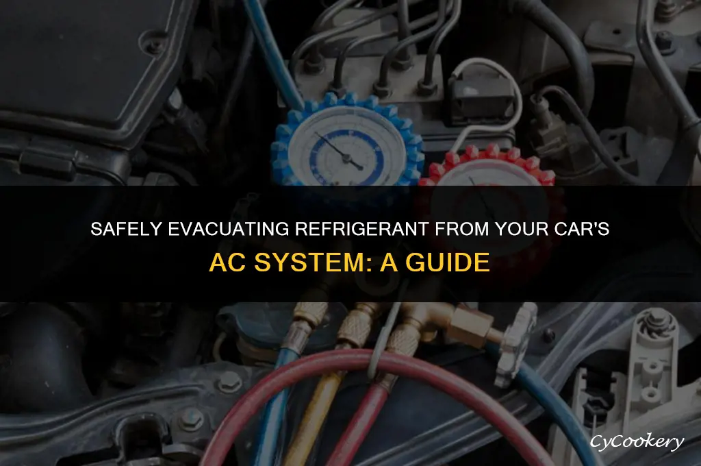 how to evacuate refrigerant from car ac system
