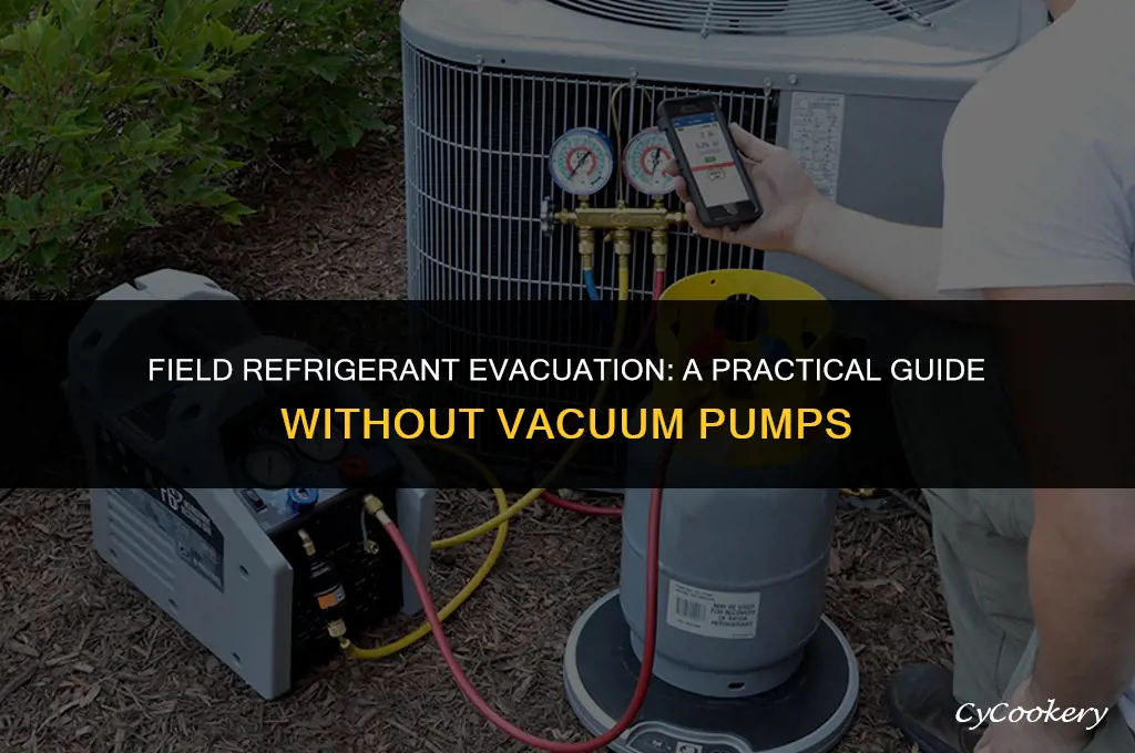how to evacuate refrigerant in field no vacuum pump