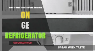 Mastering Your GE Fridge: A Guide to Exiting Temperature Settings