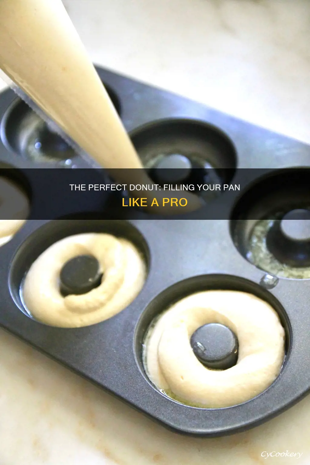 how to fill a donut pan