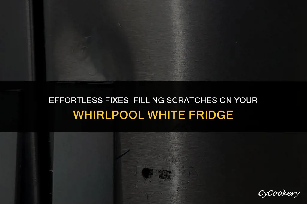 how to fill in scratches on whirlpool white refrigerator