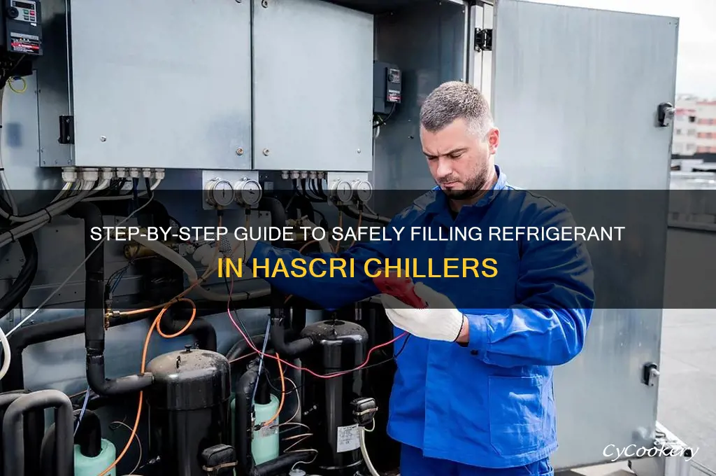 how to fill up refrigerant hascris chiller