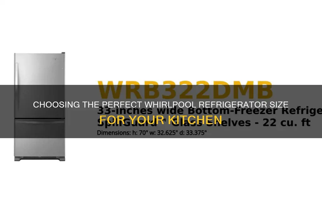how to find a whirlpool refrigerator size