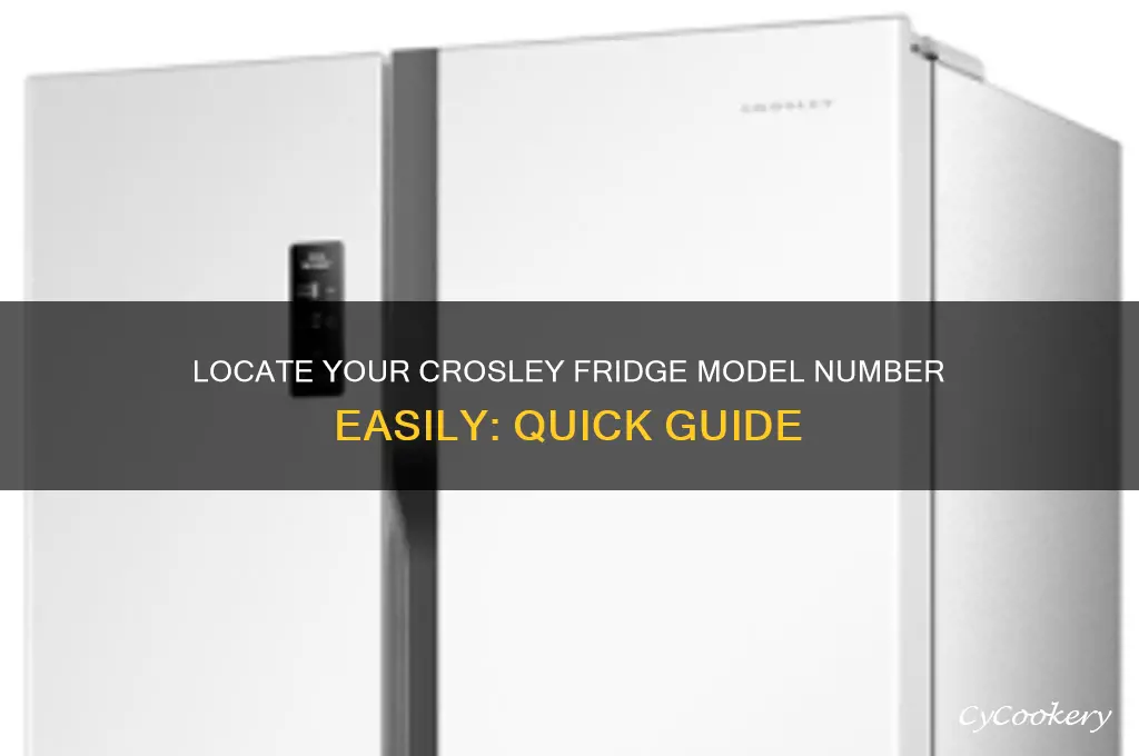 how to find crosley refrigerator model number