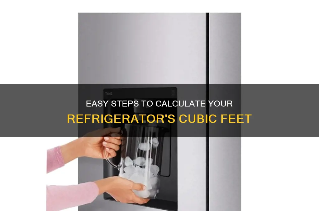 how to find cu ft of refrigerator