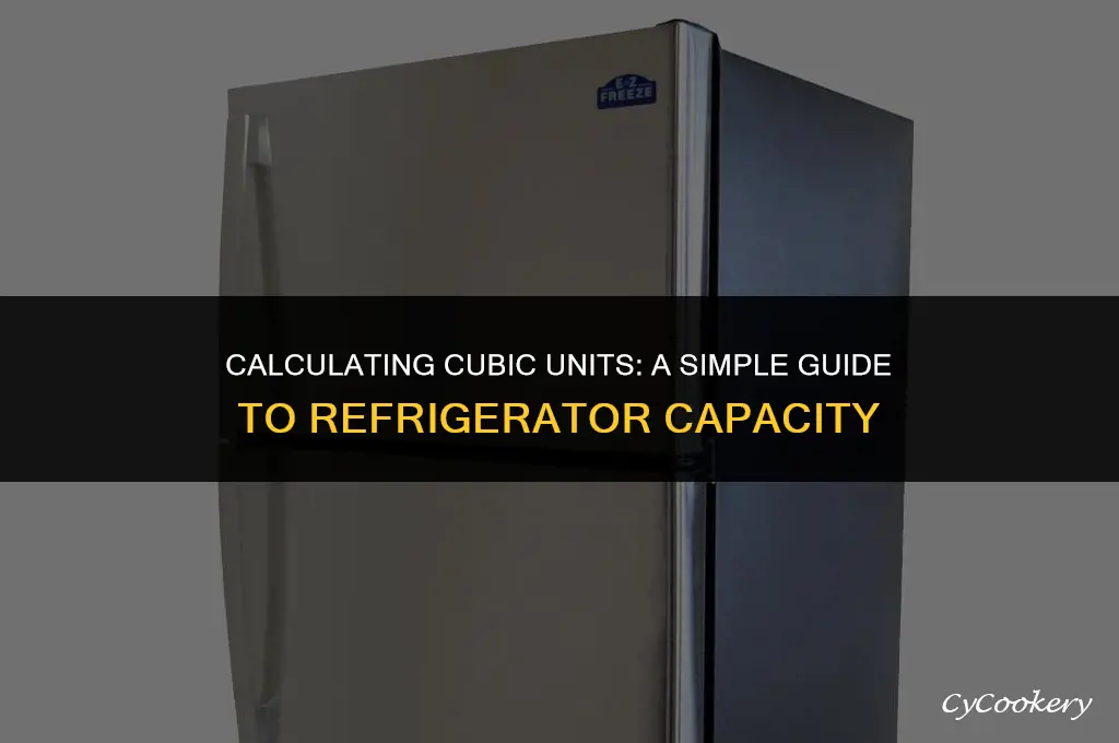 how to find cubic units of a refrigerator