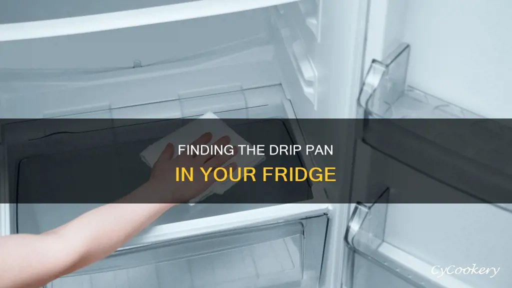 how to find drip pan in fridge