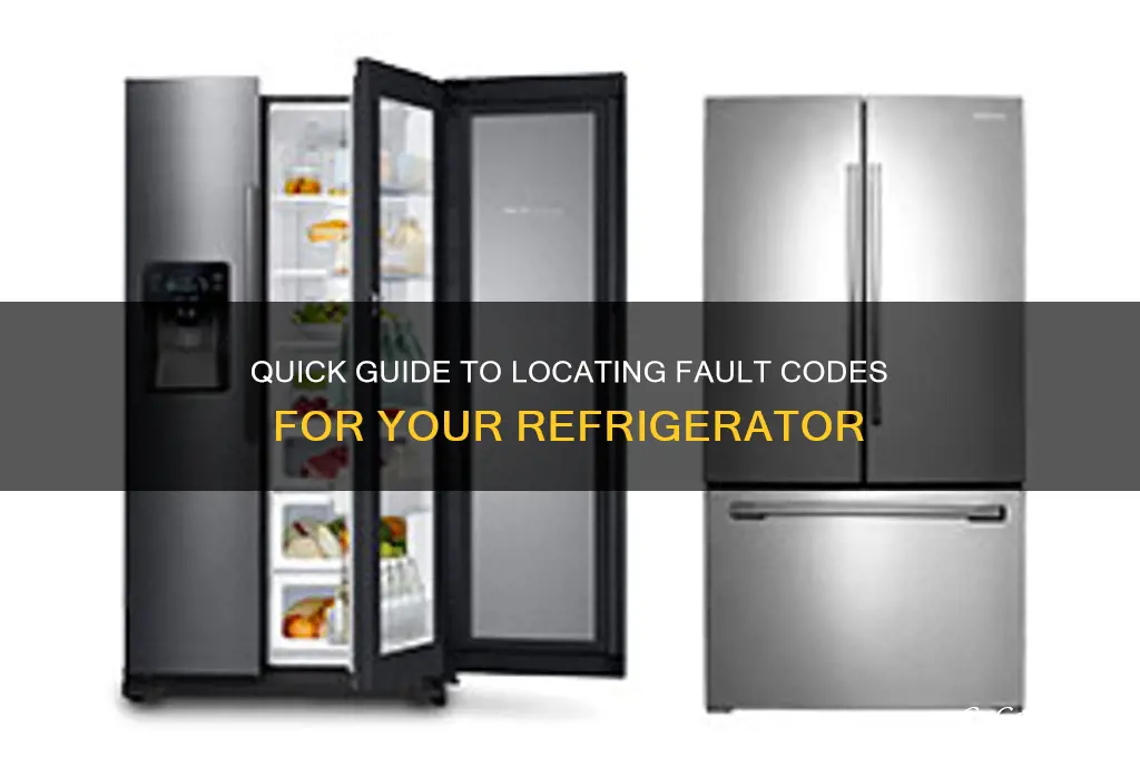 how to find fault code for refrigerator
