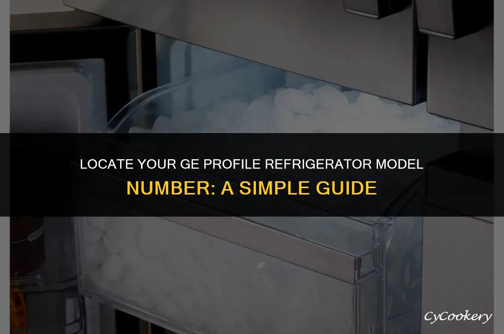 how to find ge profile refrigerator model number