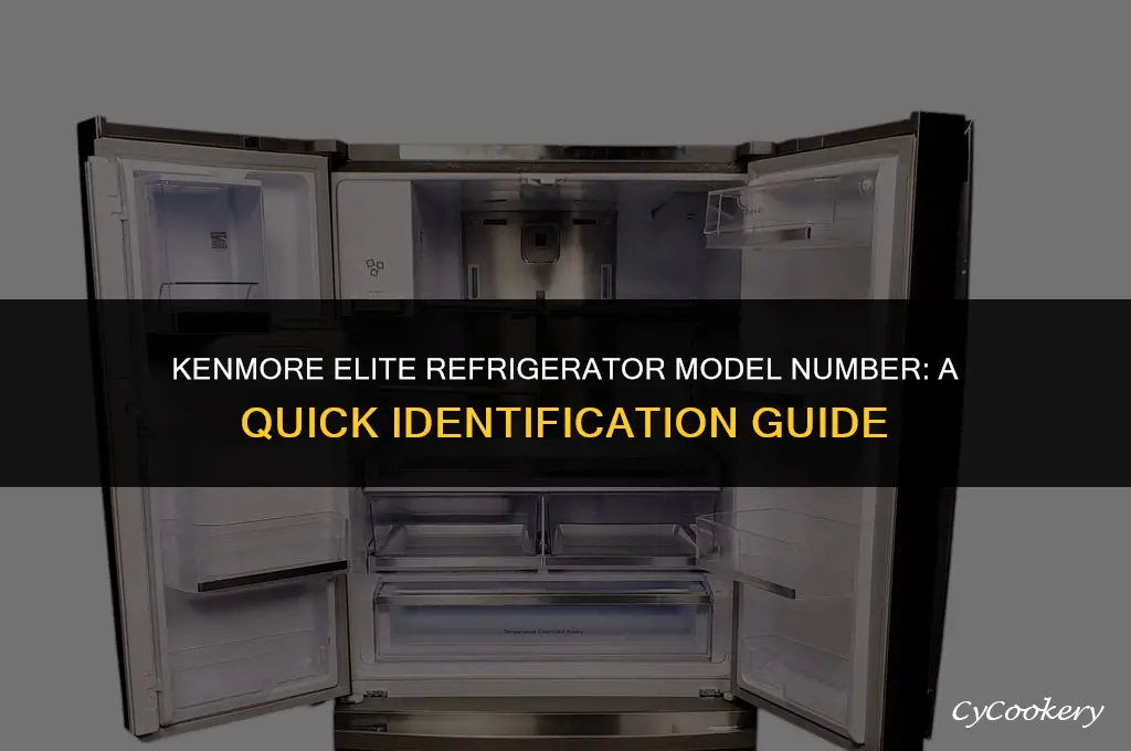 how to find kenmore elite refrigerator model number