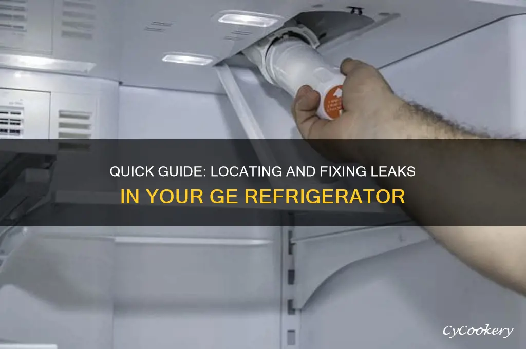 how to find leak in ge refrigerator