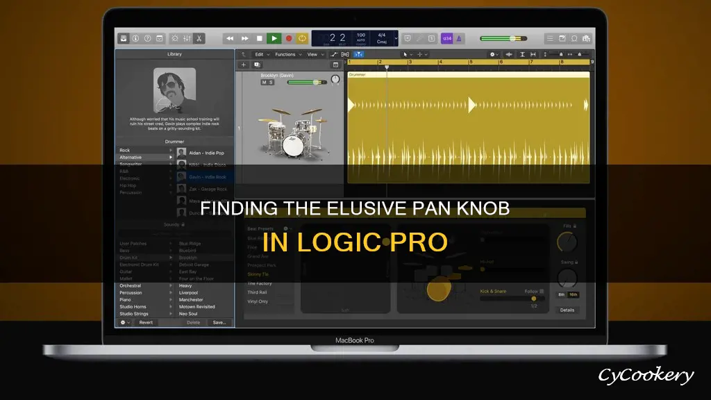 how to find missing pan knob in logic pro