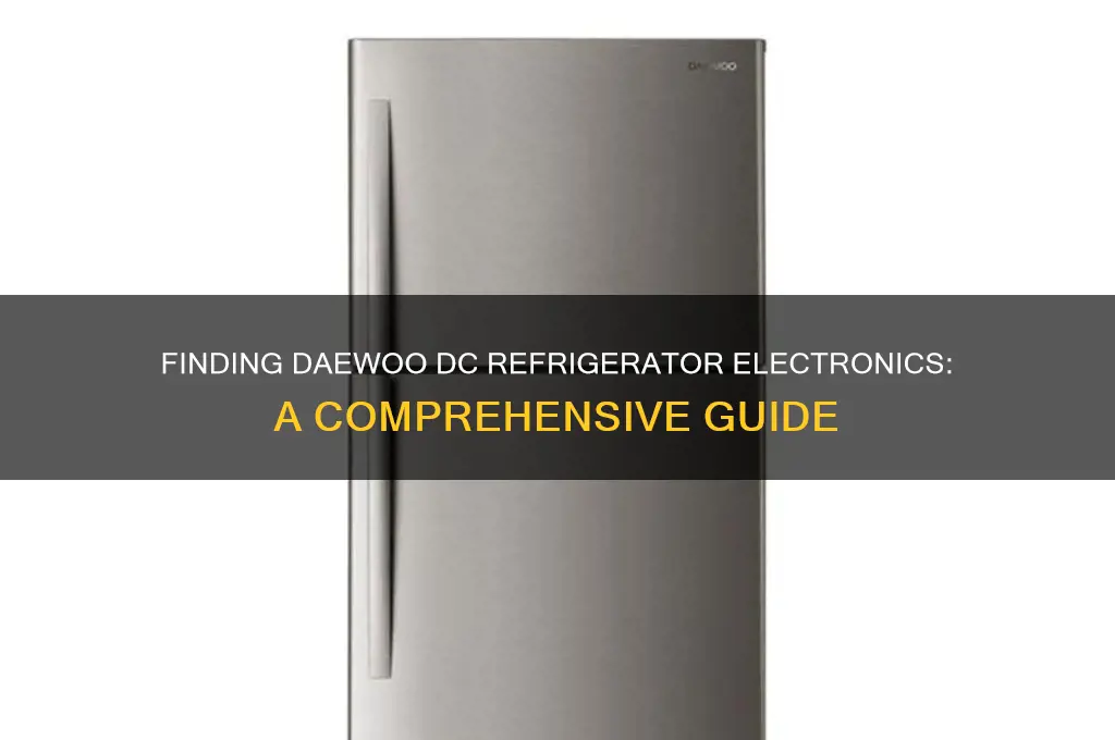how to find model daewoo dc refrigerator electronics