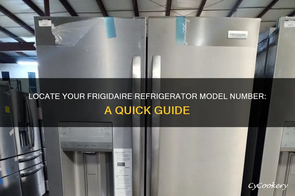 how to find model number of frigidaire refrigerator