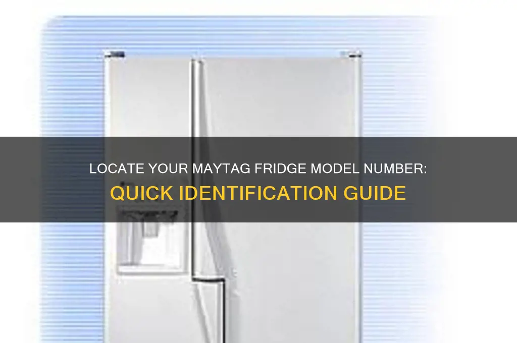 how to find my maytag refrigerator model number