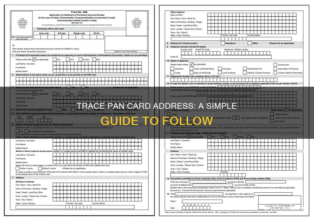 how to find out registered pan address