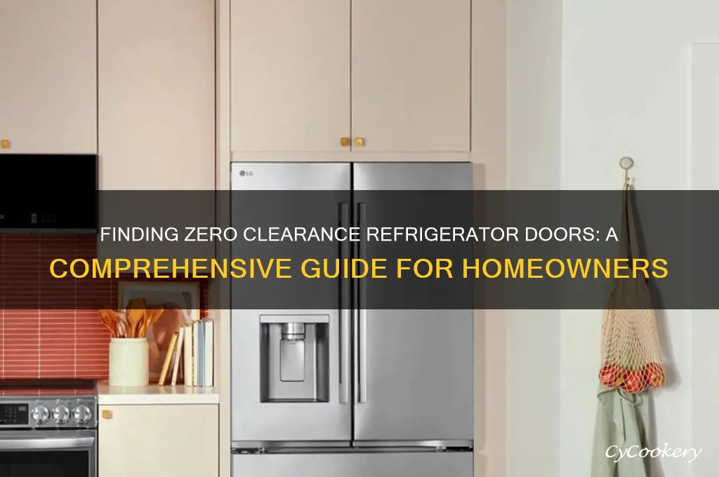 how to find refrigerators that have zero clearance doors