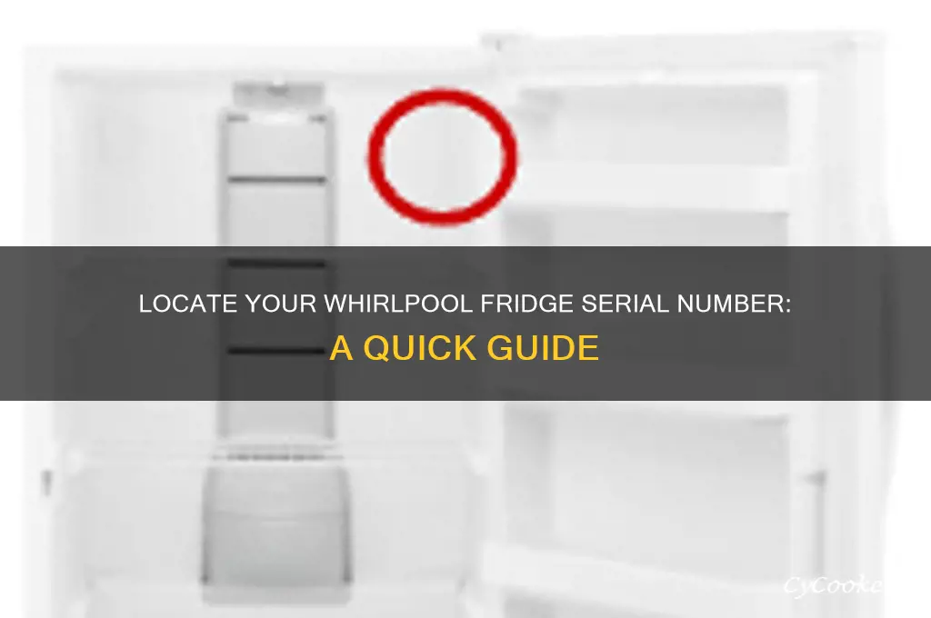 how to find serial number on whirlpool refrigerator