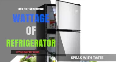 Finding Your Refrigerator's Starting Wattage: A Simple Guide