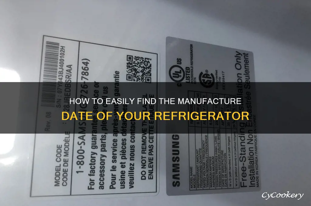 how to find the date of my refrigerator