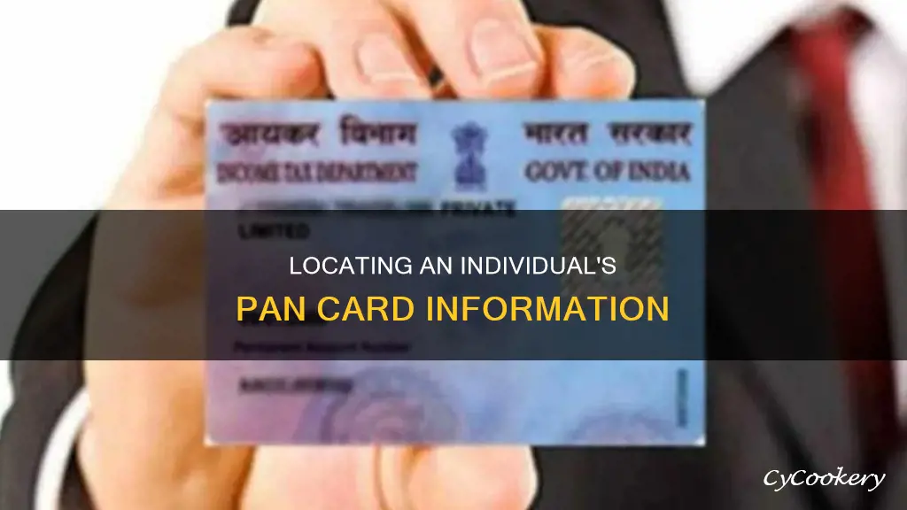 how to find the pan no of a person