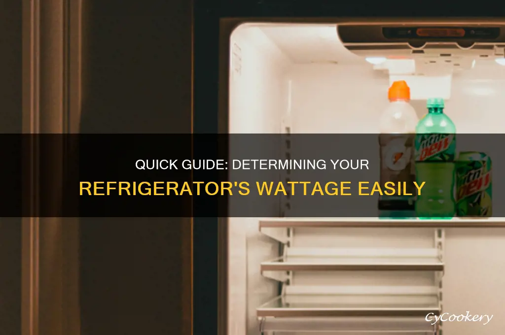 how to find the wattage of a refrigerator