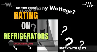 Finding Your Fridge's Wattage Rating: A Simple Guide