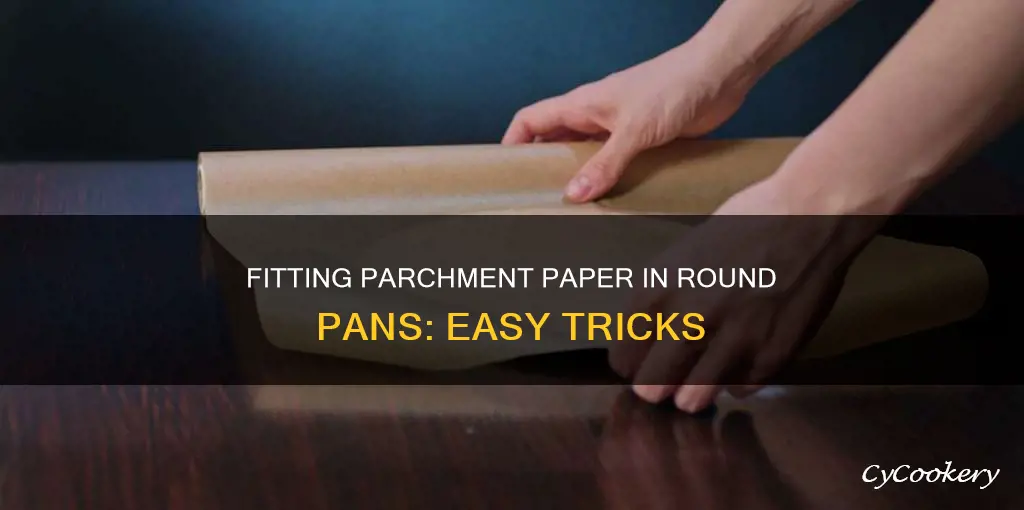 how to fit parchment paper in round pan