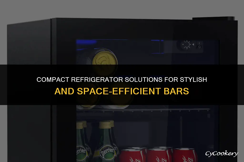 how to fit small refrigerator in bar ideas