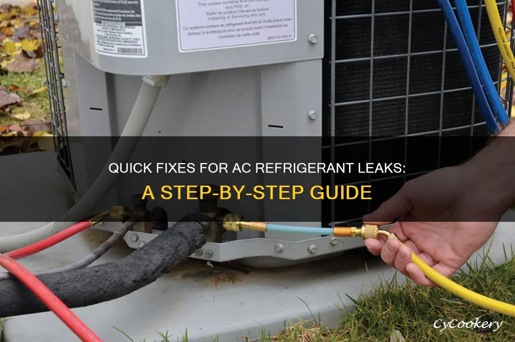 how to fix a ac refrigerant leak