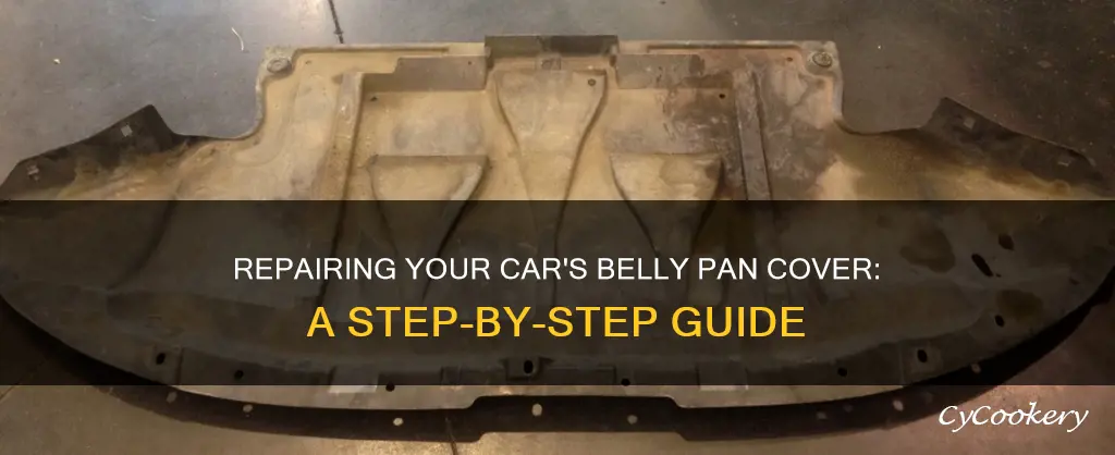 how to fix a belly pan cover on a car