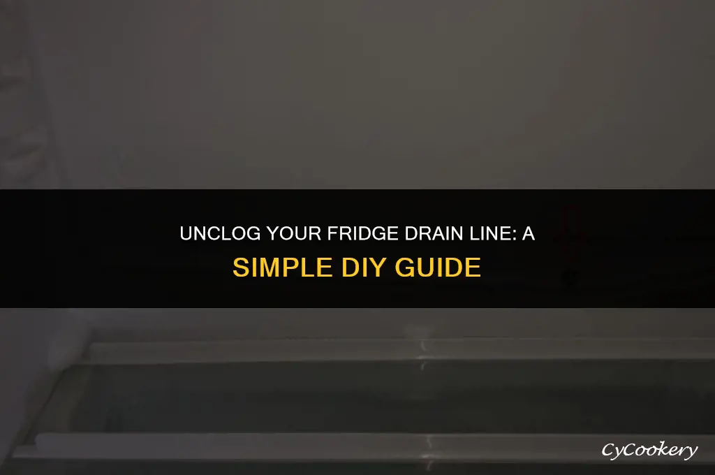 how to fix a clogged refrigerator drain line